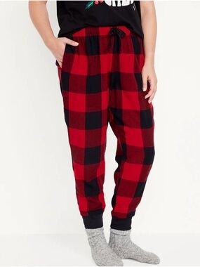 Old Navy Red and Black Buffalo Plaid Flannel Lounge Jogger Pants | Like New!!